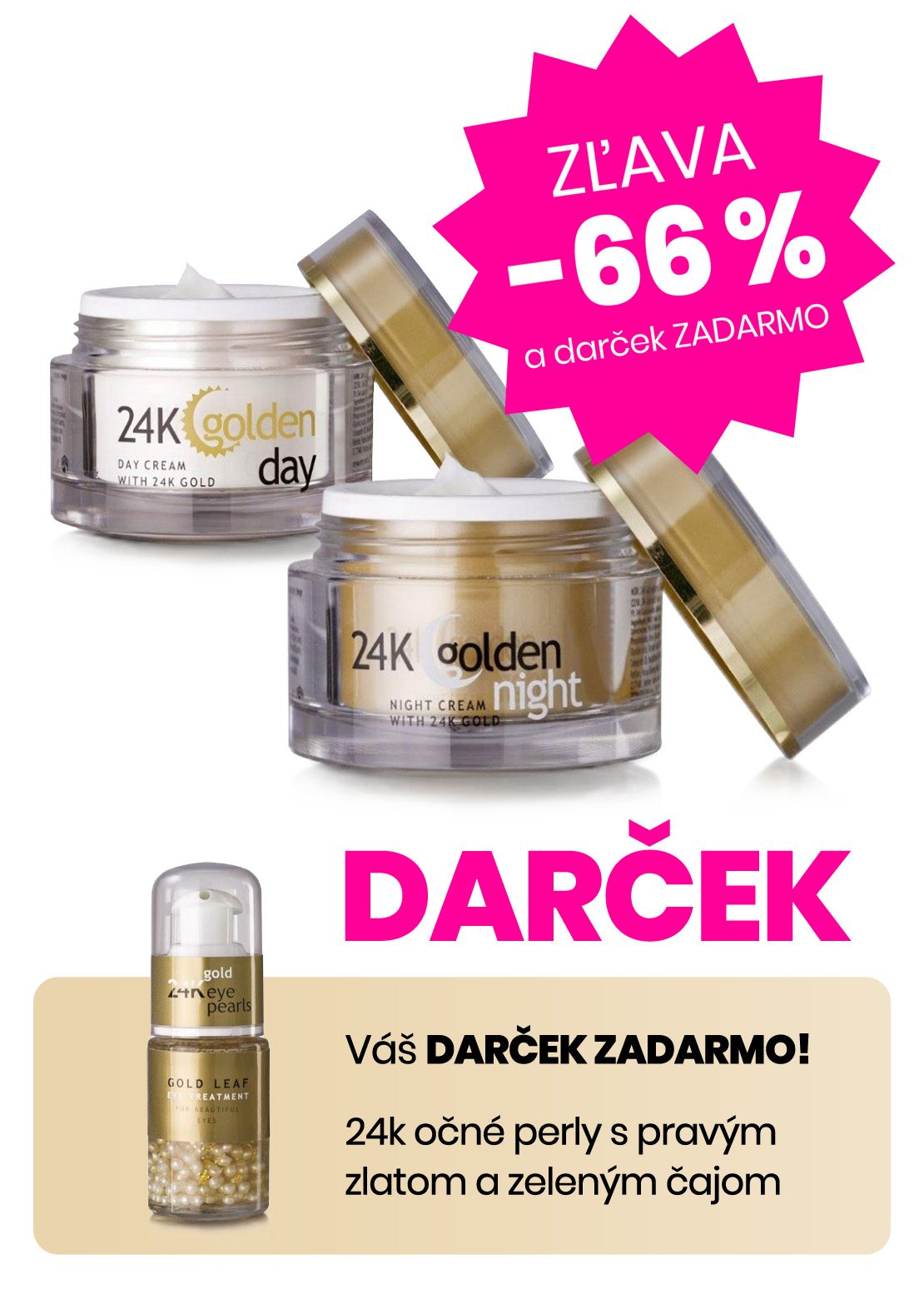 Aimé celodenná starostlivosť o pleť s 24k karátovým zlatom